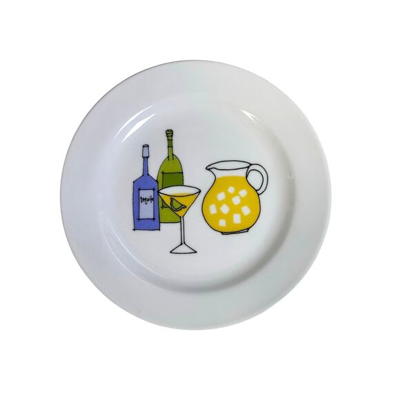 Margarita by Ursula Dodge 1970s Platter Salt Dish & 8 Appetizer Plate Set-Retro - Picture 3 of 16